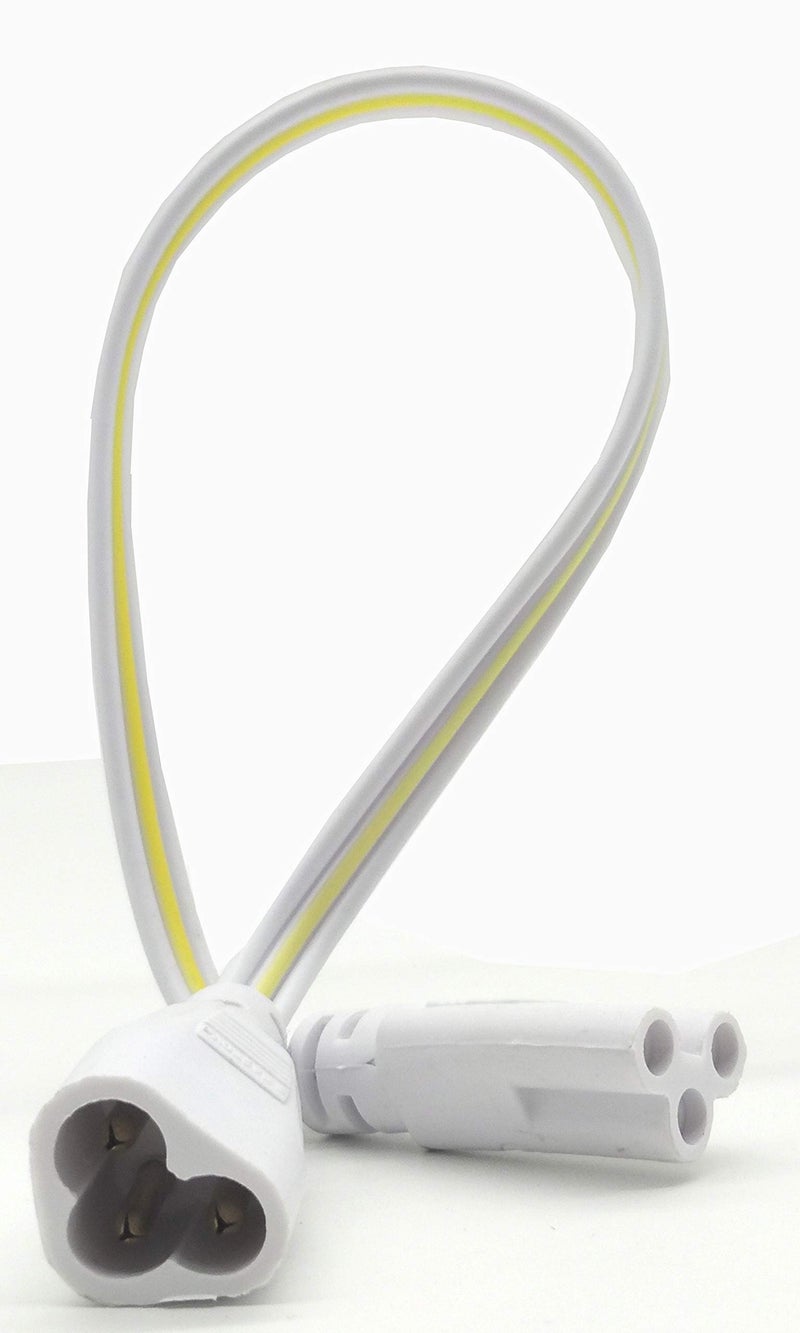 Traovien Traodin T5 T8 LED Lamp Connecting Wire Ceiling Lights Daylight Integrated Tube Cable Linkable Cords for LED Tube Lamp Holder Socket Fittings with Cables 30CM (2-Pack 3Pin M/F) - Image 4
